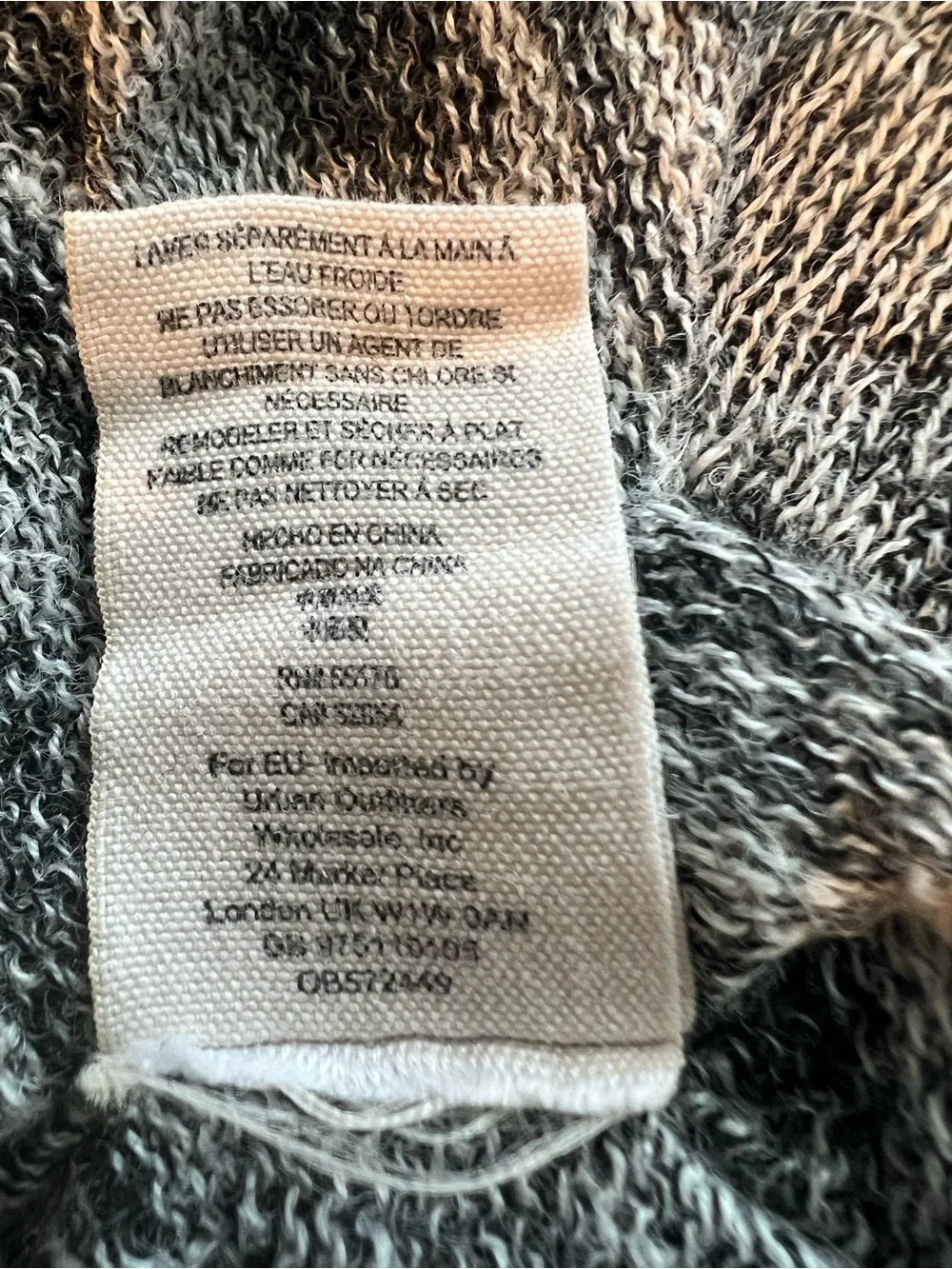 Free People Light Bright High Low Linen Knit Tunic Gray Pockets Medium